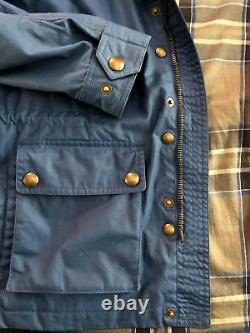 $695 RARE Belstaff Hooded Waxed Waterproof Wind Field Trialmaster Barbour Retr