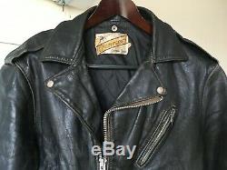 70's Vintage Schott Perfecto Motorcycle Leather Jacket 40 biker punk lp 618 118