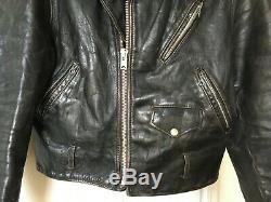 70's Vintage Schott Perfecto Motorcycle Leather Jacket 40 biker punk lp 618 118