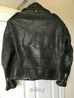 70's Vintage Schott Perfecto Motorcycle Leather Jacket 40 biker punk lp 618 118