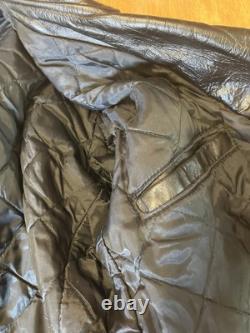 70s 80s Berman's Vintage Leather Black Motorcycle Punk Jacket 40 Reg Brando -ish