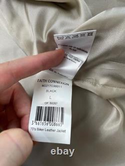 80% OFF? SALE Faith Connexion 70'S Biker Leather Jacket Sz. L