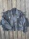 80s/90s Vintage Men's Leather Fringe Biker Jacket Sturgis 95