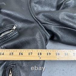 80s Harley Davidson Full Zip Leather Motorcycle Jacket Men's Size 44