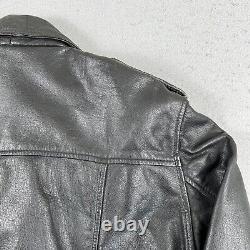 80s Harley Davidson Full Zip Leather Motorcycle Jacket Men's Size 44