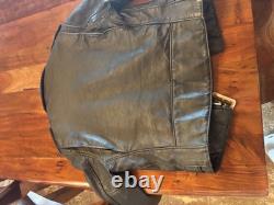 80s VTG Schott 418 SM Leather Motorcycle Jacket 42 USA Large