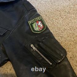 90s German Leather Police Jacket