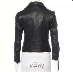 ACNE STUDIOS Scuba Star Leather Jacket Size 34/XS-S