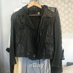 ACNE STUDIOS Scuba Star Leather Jacket Size 34/XS-S