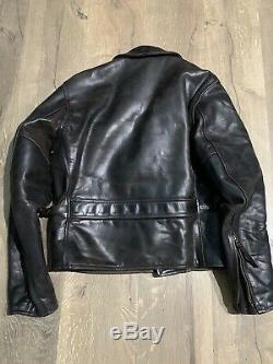 AERO BOOTLEGGER Leather Jacket 42 Horsehide Thurston Bros Black Brown Undertones