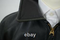 AERO LEATHER Black Front Quarter Horsehide Highwayman Jacket Size 42/52 40/50