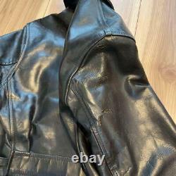 AERO LEATHER Jacket Horsehide Leather Black Size 36 Men from Japan Auth