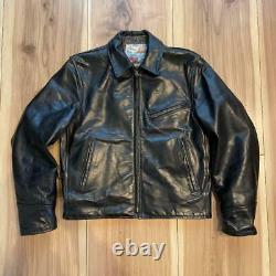 AERO LEATHER Jacket Horsehide Leather Black Size 36 Men from Japan Auth