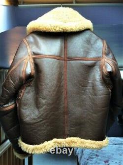 AERO LEATHER Sheepskin Shearling RAF Flying Pilot Aviator IRVIN Bomber Jacket