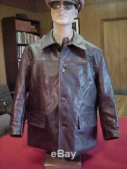 AERO LEATHER VESTE DES RALLYE LEATHER JACKET SIZE 42