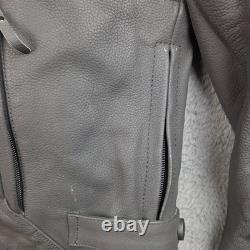 AGV Sport Motorcycles Leather Jacket Men's 46 Biker Black Riding Armor