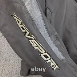 AGV Sport Motorcycles Leather Jacket Men's 46 Biker Black Riding Armor