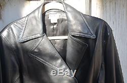 ALAIA vintage Black Butter Leather Perfecto Moto Jacket Sz 36