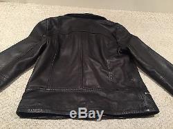 ALLSAINTS Bales Leather Jacket Black US Size 8