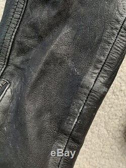 ALLSAINTS Cargo Leather Jacket UK 8 US 4 EU 36 Black/Grey Moto Outerwear