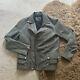 ALLSAINTS Gray leather biker Moto Jacket MENS MEDIUM RW002