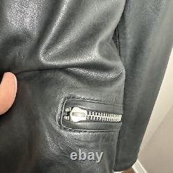 ALL SAINTS Den Biker Black Leather Motorcycle Moto Jacket Mens Sz Medium M