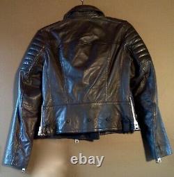 ALL SAINTS Huxley Biker Leather Jacket Size 6