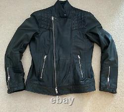 ALL SAINTS Kushiro Leather Biker Jacket Size L