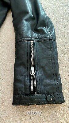 ALL SAINTS Kushiro Leather Biker Jacket Size L