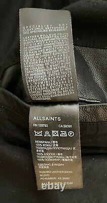 ALL SAINTS Kushiro Leather Biker Jacket Size L