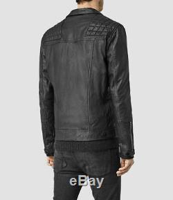 ALL SAINTS Kushiro Leather Jacket Black Size M MEDIUM conroy cargo callerton