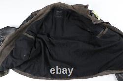 ALL SAINTS Leather Jacket Able Biker Black Brown Motorcycle XL fit L Large $560
