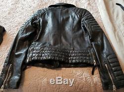 ALL SAINTS Steine Biker Leather Jacket size US 4