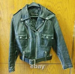 AMF Harley Davidson Cycle Queen leather womans motorcycle jacket Sz 38