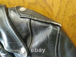 AMF Harley Davidson Cycle Queen leather womans motorcycle jacket Sz 38