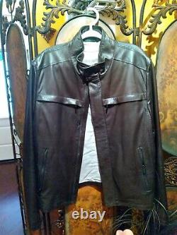 ARMANI Collezioni Leather Jacket. Size 42