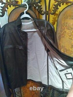 ARMANI Collezioni Leather Jacket. Size 42