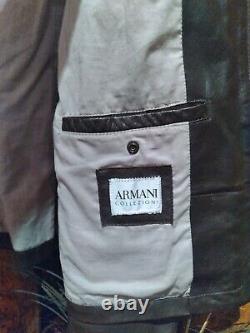 ARMANI Collezioni Leather Jacket. Size 42