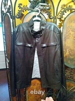 ARMANI Collezioni Leather Jacket. Size 42