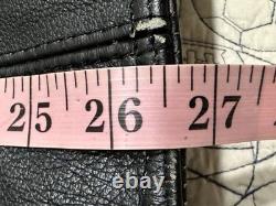 AUGUSTUS Couros Mens Heavy Weight Motor Cycle Jacket Black Lined Shoulder Pads