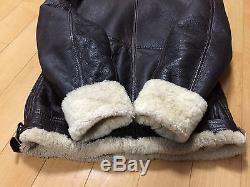 AVIATION B3 b-3 M mens flight bomber motorcycle jacket authentic leather used