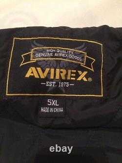 AVIREX ROAD DOGZ Leather BRED Jacket 5xl