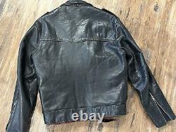 A&P Melbourne Lancer Leather Cowhide Biker Motorcycle Jacket Men's 42/44, M/L