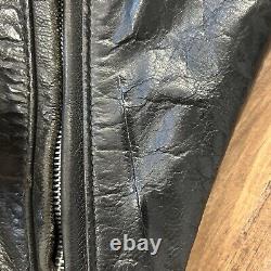 A&P Melbourne Lancer Leather Cowhide Biker Motorcycle Jacket Men's 42/44, M/L