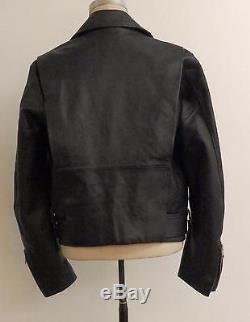 Acne Studio Womens Mape Black Leather Moto Biker Jacket Sz 40 Orig $1650