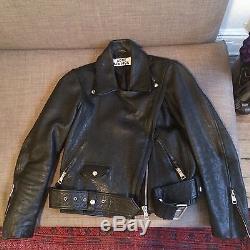 Acne Studios Merci Black Leather Motorcycle Jacket 34 Small