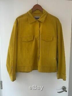 Acne Studios Yellow Suede Leather Jacket Size Eu36 Uk8