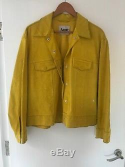Acne Studios Yellow Suede Leather Jacket Size Eu36 Uk8
