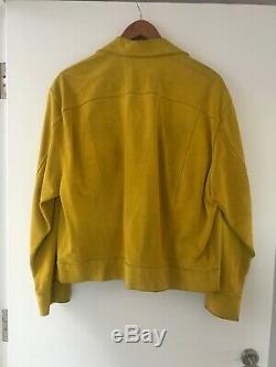 Acne Studios Yellow Suede Leather Jacket Size Eu36 Uk8