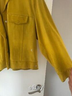 Acne Studios Yellow Suede Leather Jacket Size Eu36 Uk8